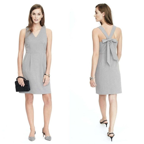 Banana Republic Dresses & Skirts - NWT Banana Republic 10 Bow Back Sheath Dress Gray